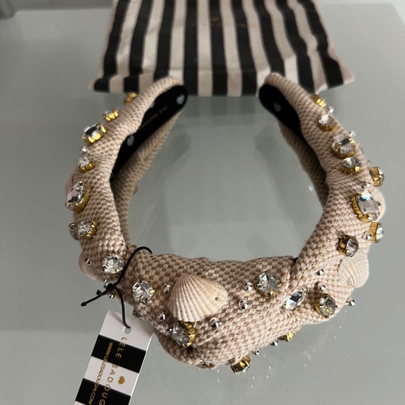 LELE SADOUGHI Shellona Crystal  Silver Sand Knotted Headband main image 7